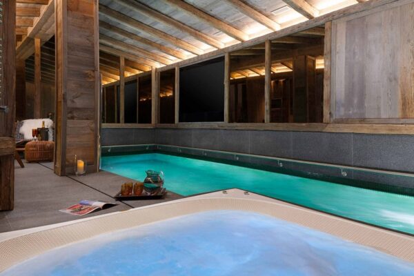 Courchevel chalets with a pool